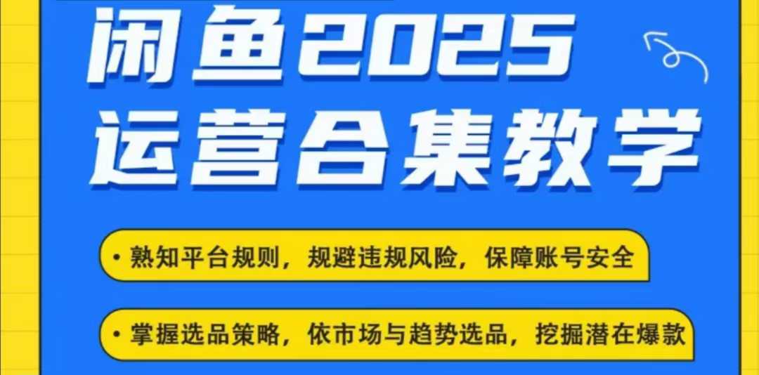 2025闲鱼电商运营全集，2025最新咸鱼玩法-大伟资源网