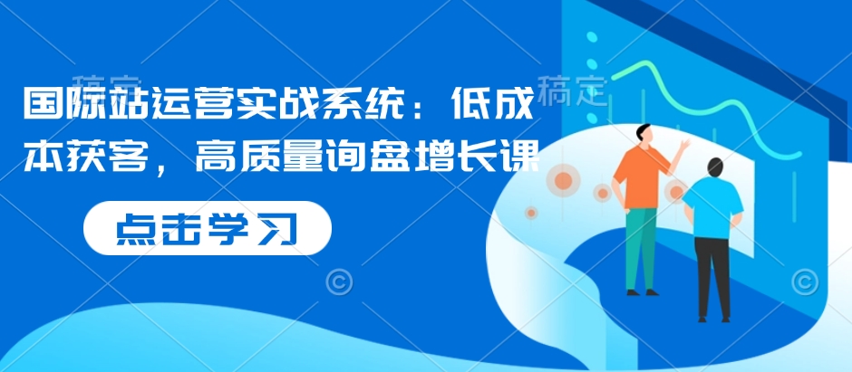国际站运营实战系统：低成本获客，高质量询盘增长课-大伟资源网