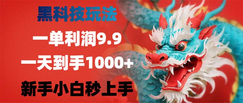 （12793期）黑科技玩法，一单利润9.9,一天到手1000+，新手小白秒上手-大伟资源网