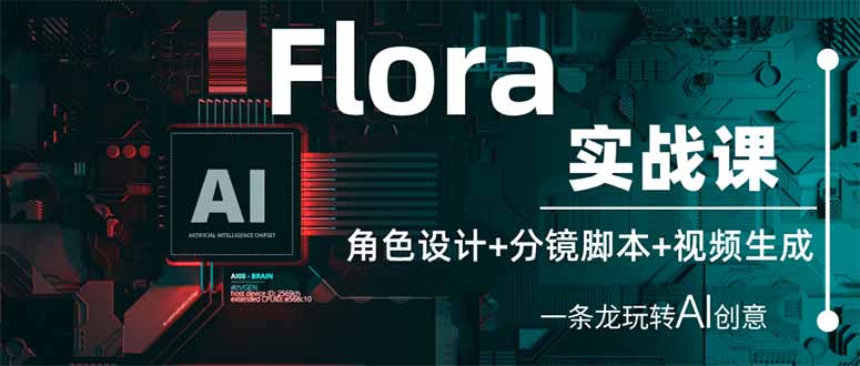 Flora实战课：角色设计+分镜脚本+视频生成，一条龙玩转AI创意-大伟资源网