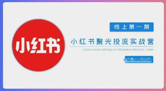 小红书聚光陪跑第一期，教你从0到1玩转小红书聚光投流，搭建小红书付费投流团队，更快的见到效果-大伟资源网