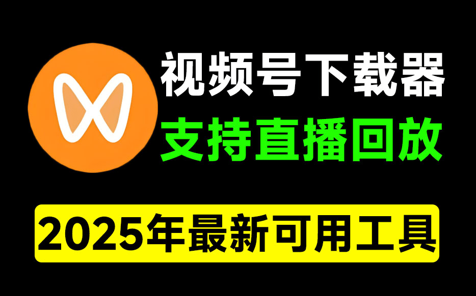 2025最新5月版本，视频号下载器！支持直播回放下载，使用超简单，一键下载为MP4格式，完全免费-大伟资源网