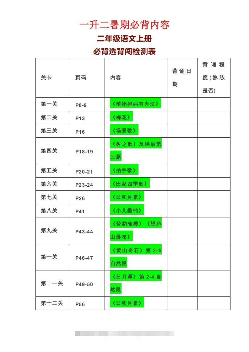 二年级语文上册必背课文-大伟资源网