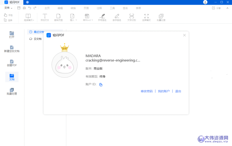 轻闪PDF v2.15.8.6 中文破解版-大伟资源网
