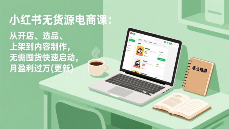 小红书无货源电商课(3月更新-大伟资源网