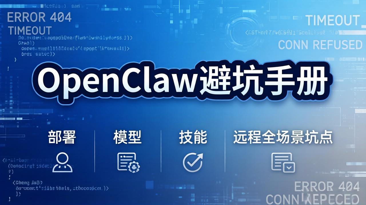 图片[1]-OpenClaw避坑手册：部署+模型+技能+远程全场景坑点，一次性给你说全，少走弯路-大伟资源网