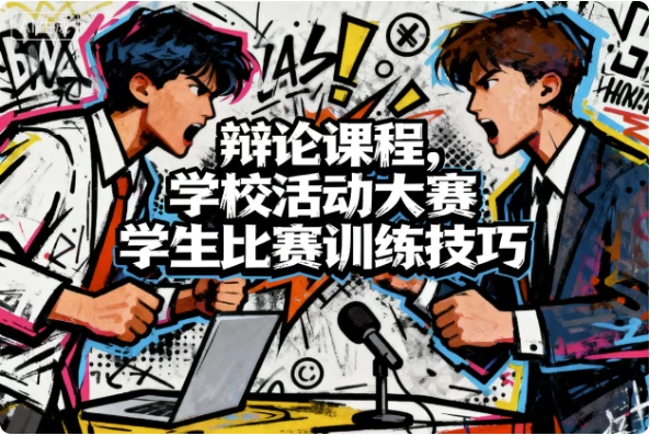 辩论课程，学校活动大赛学生比赛训练技巧-大伟资源网