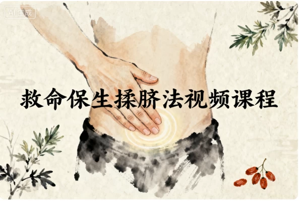 救命保生揉脐法视频课程-大伟资源网