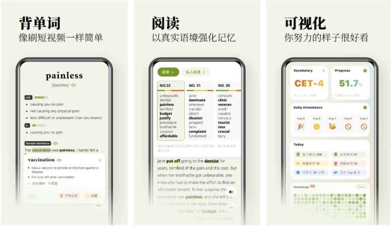 无痛单词 v4.1.0 刷单词记单词，多维数据生成契合你记忆，解锁VIP会员版-大伟资源网