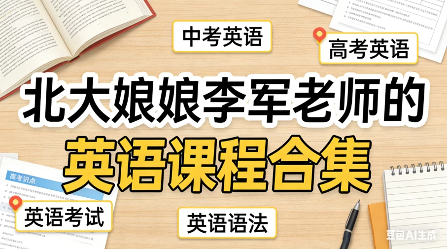 图片[1]-北大英语娘娘李军老师的英语课程合集（中/高考）-大伟资源网
