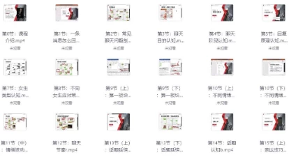 恋爱秘籍最强聊天集训营-大伟资源网
