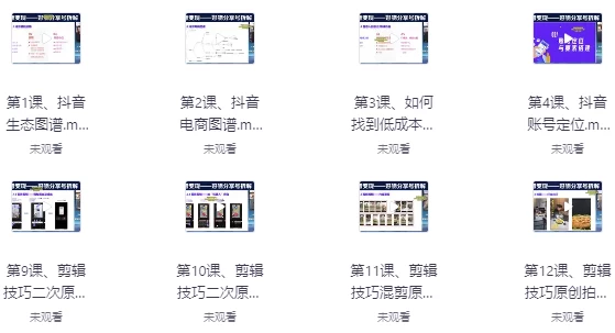 抖音好物带货实操课程-大伟资源网