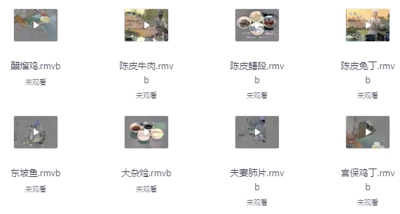 中国八大菜系视频课（800道菜品）-大伟资源网