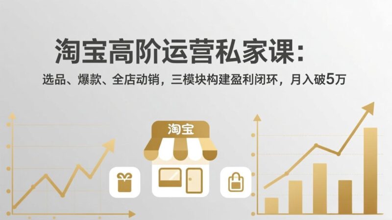 淘宝高阶运营私家课(更新26年4月-大伟资源网