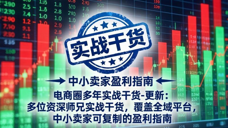 电商圈多年实战干货-更新4月：多位资深师兄实战干货，覆盖全域平台，中小卖家可复制的盈利指南-大伟资源网