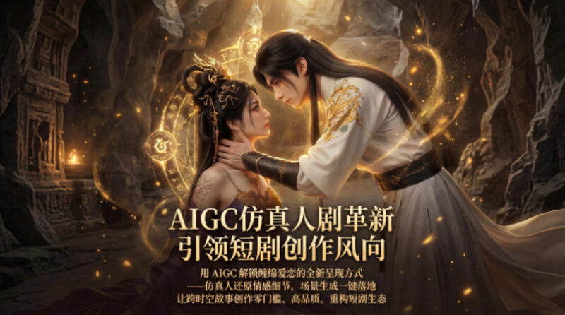 AIGC仿真人《合欢宗》短剧教学，用AIGC解锁缠绵爱恋的全新呈现方式，让跨时空故事创作零门槛、高品质，重构短剧生态-大伟资源网