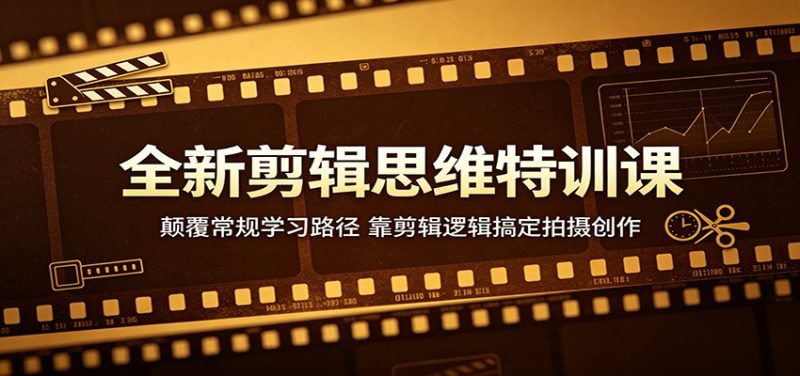 全新剪辑思维特训课：颠覆常规学习路径，靠剪辑逻辑搞定拍摄创作-大伟资源网