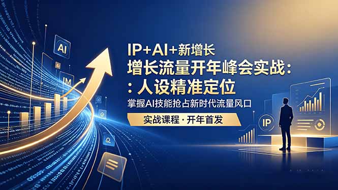 IP+AI+新增长 流量开年 峰会实战：人设精准定位 掌握AI技能抢占新时代流量风口-大伟资源网