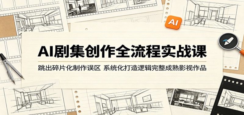 AI剧集创作全流程实战课：跳出碎片化制作误区，系统化打造逻辑完整成熟影视作品-大伟资源网
