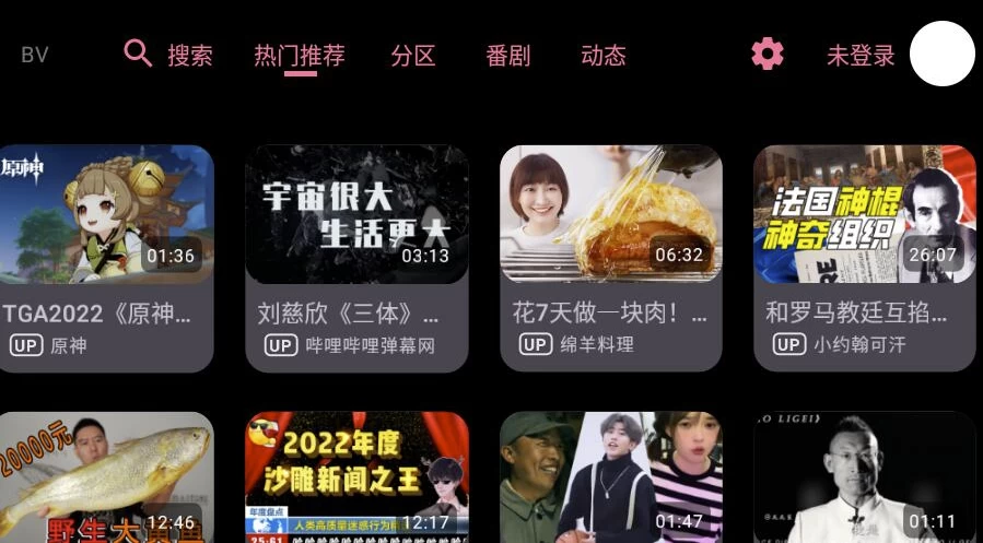 图片[1]-BV 哔哩哔哩第三方TV版 v0.3.16 支持动态 杜比视界-大伟资源网
