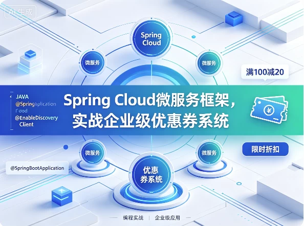 Spring Cloud微服务框架，实战企业级优惠券系统-大伟资源网