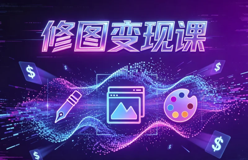修图变现课 10秒修出高点赞照片-大伟资源网