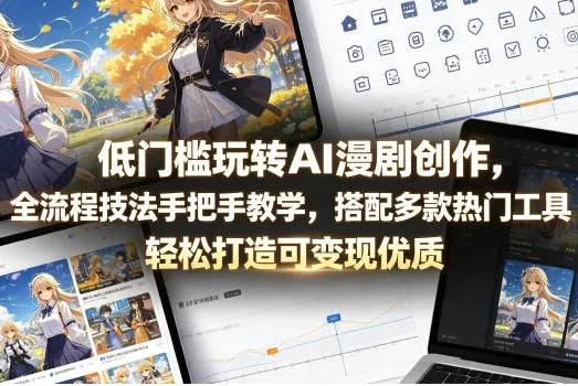 低门槛玩转AI漫剧创作，全流程技法教学-大伟资源网