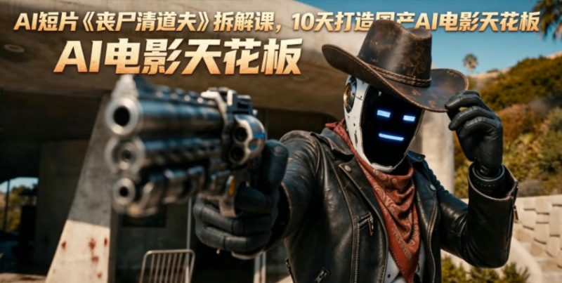 AI短片《丧尸清道夫》拆解课，10天打造国产AI电影天花板-大伟资源网