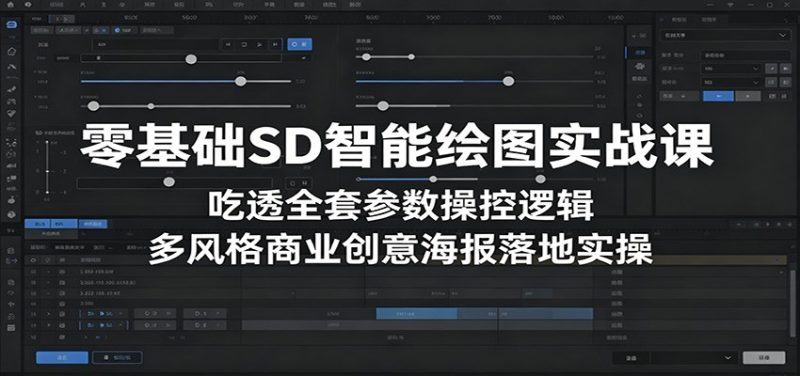 零基础SD智能绘图实战课：吃透全套参数操控逻辑，多风格商业创意海报落地实操-大伟资源网