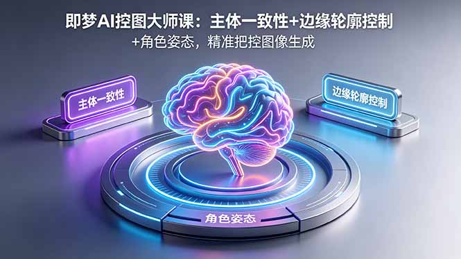 即梦AI控图大师课：主体一致性+边缘轮廓控制+角色姿态，精准把控图像生成-大伟资源网