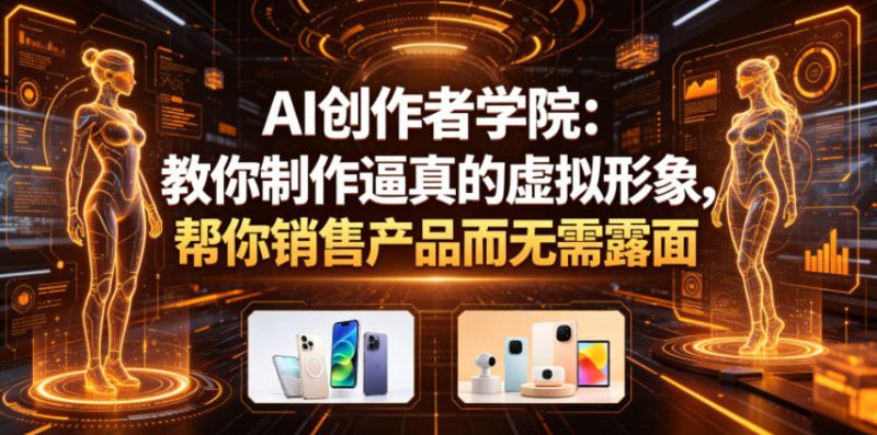 AI创作者学院:教你制作逼真的虚拟形象,帮你销售产品而无需露面【原创双语字幕】-大伟资源网