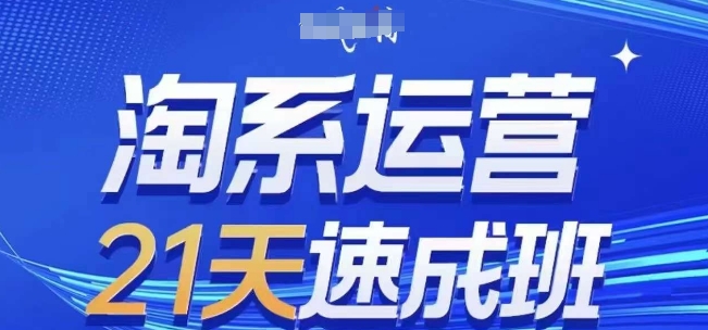 淘系运营21天速成班，0基础轻松搞定淘系运营，不做假把式，快速复制落地(更新26年5月)-大伟资源网