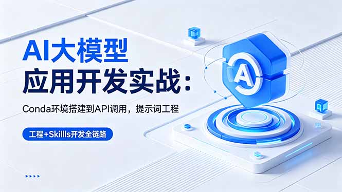 AI 大模型应用开发实战：Conda环境搭建到API调用，提示词工程+Skills开发全链路-大伟资源网