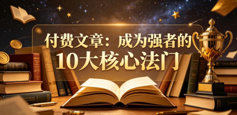 付费文章：成为强者的10大核心法门-大伟资源网