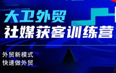 大卫老师·外贸社媒获客独家训练营(更新4月)-大伟资源网