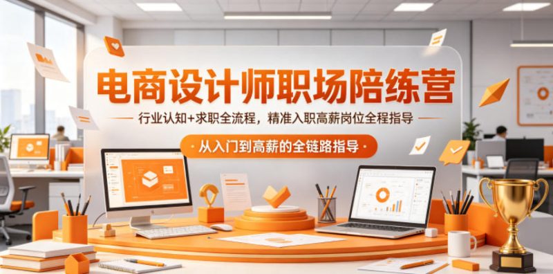 电商设计师职场陪练营，行业认知+求职全流程，精准入职高薪岗位全程指导-大伟资源网