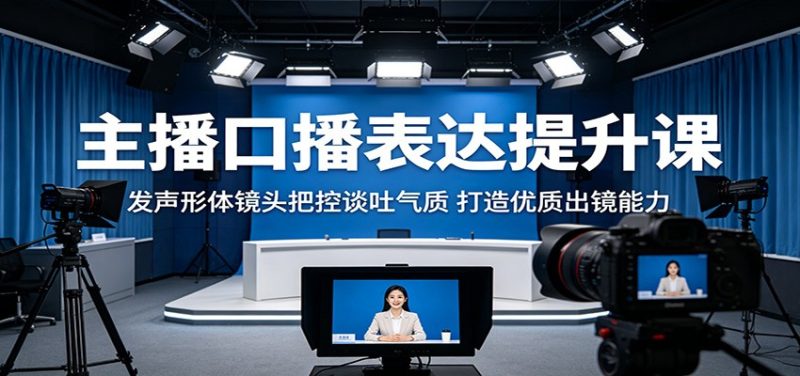 主播口播表达提升课：发声形体镜头把控谈吐气质，打造优质出镜能力-大伟资源网
