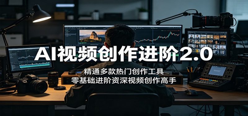 AI视频创作进阶2.0:精通多款热门创作工具,零基础进阶资深视频创作高手-大伟资源网