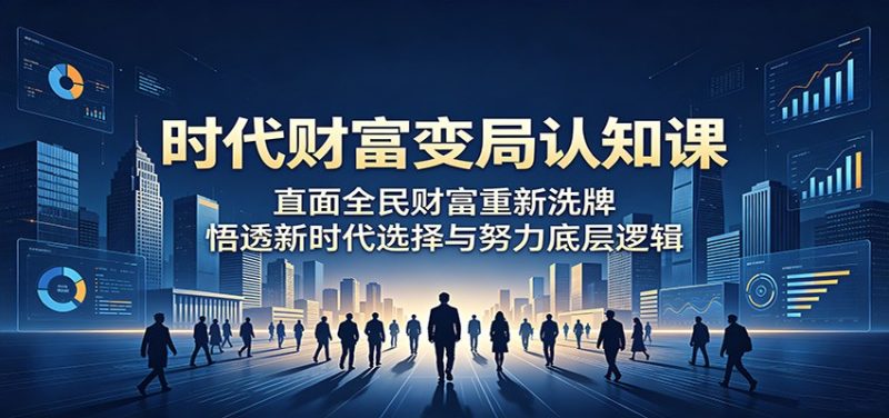 时代财富变局认知课：直面全民财富重新洗牌，悟透新时代选择与努力底层逻辑-大伟资源网