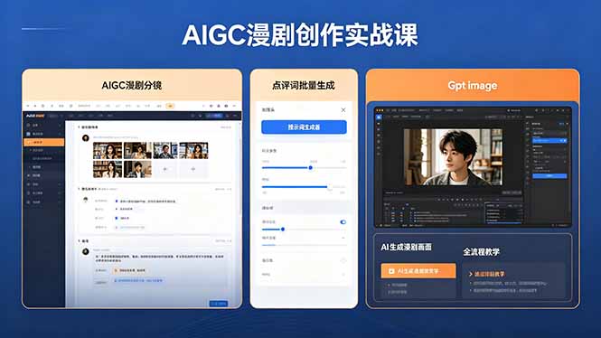 AIGC漫剧创作实战课，提示词批量生成分镜剧本，Gpt image+维洛全流程教学助你AI变现-大伟资源网