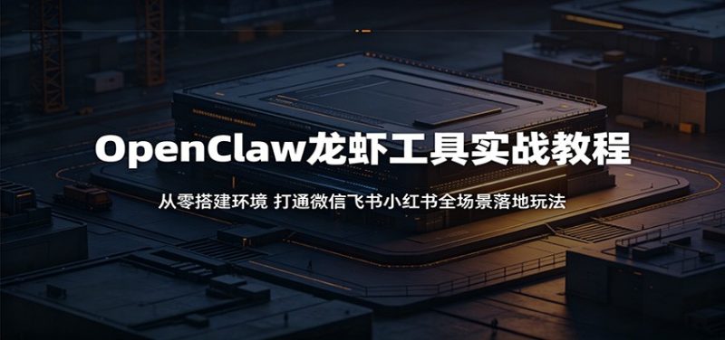 OpenClaw龙虾工具实战教程：从零搭建环境，打通微信飞书小红书全场景落地玩法-大伟资源网