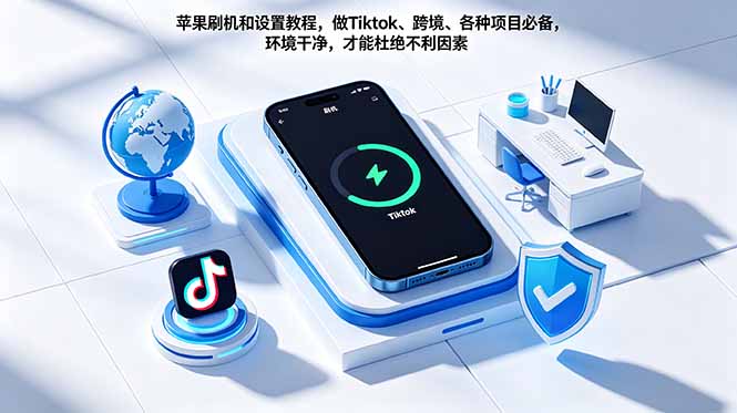 苹果刷机和设置教程，做Tiktok、跨境、各种项目必备，环境干净，才能杜绝不利因素-大伟资源网