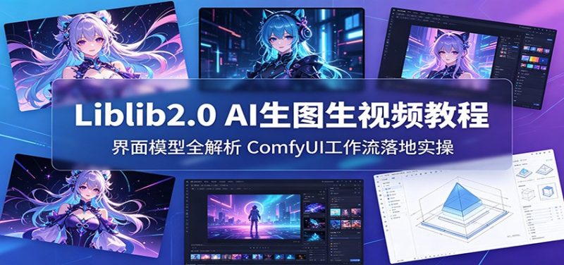 Liblib2.0 AI生图生视频教程：界面模型全解析，ComfyUI工作流落地实操-大伟资源网