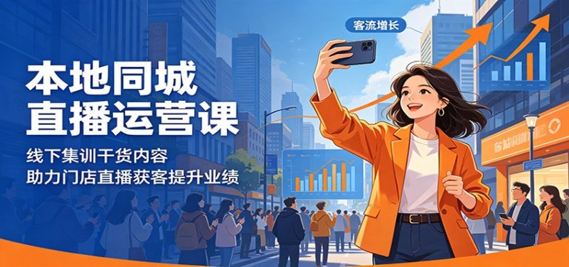 本地同城直播运营课:线下集训干货内容,助力门店直播获客提升业绩-大伟资源网