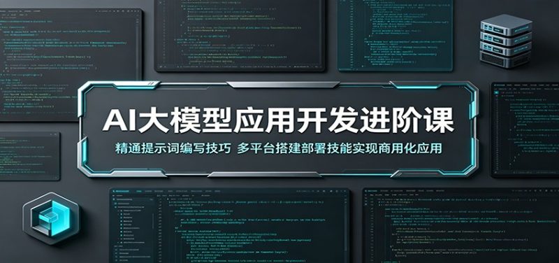 AI大模型应用开发进阶课：精通提示词编写技巧，多平台搭建部署技能实现商用化应用-大伟资源网
