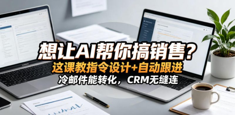 想让AI帮你搞销售？这课教指令设计+自动跟进，冷邮件能转化，CRM无缝连！【原创双语字幕】-大伟资源网