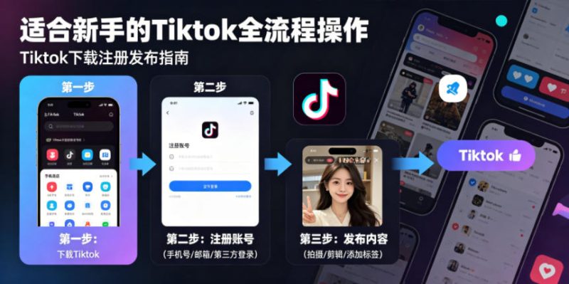 Tiktok下载注册发布，适合新手的Tiktok全流程操作-大伟资源网