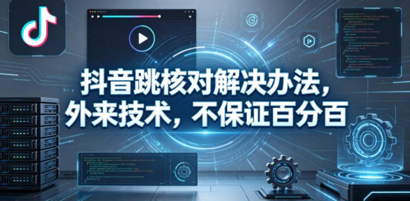 抖音跳核对解决办法，外来技术，不保证百分百-大伟资源网