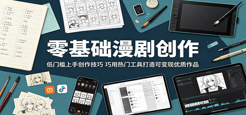 图片[1]-零基础漫剧创作：低门槛上手创作技巧，巧用热门工具打造可变现优质作品-御文网