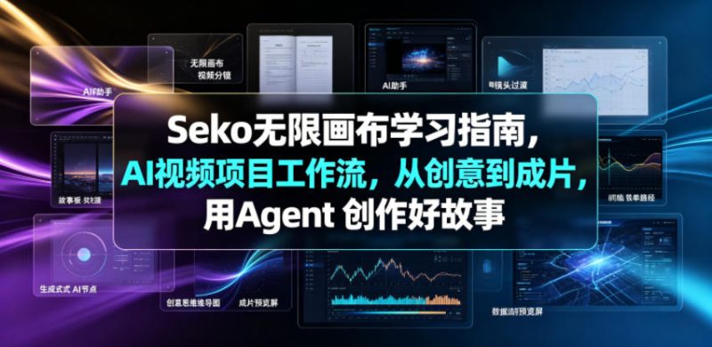 Seko无限画布学习指南，AI视频项目工作流，从创意到成片，用Agent 创作好故事-大伟资源网